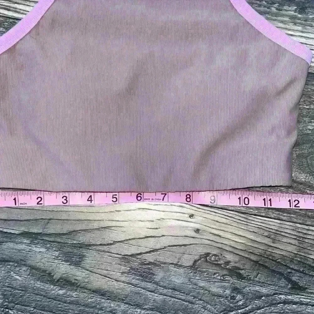 Wilo Ribbed Racerback Tank Top Sports Bra - Picture 3 of 7